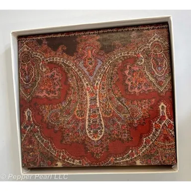 Hallmark Album Fernand Cassini Textile Collection Red Tapestry Boxed Old Stock