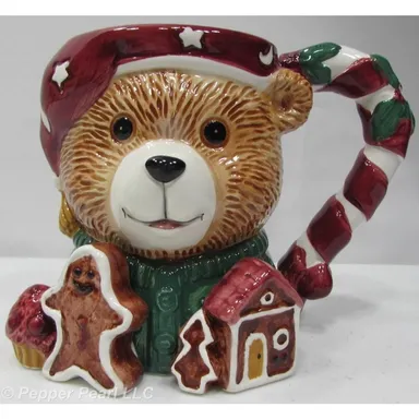 Tis the Season Bear Holiday Ceramic 18 oz.  Mug in Gift Box 6 Inches Christmas