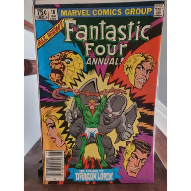 Fantastic Four Annual #16 (1981) 1st Dragon Lord Steve Ditko Newsstand Marvel 
