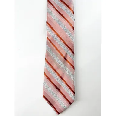 Calvin Klein Pearlized Striped Neck Tie Pearl