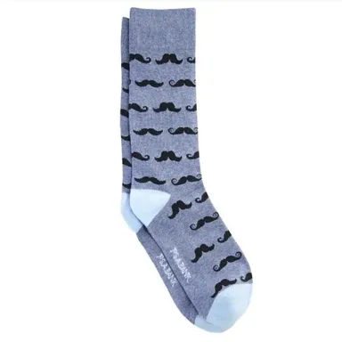 Jos. A. Bank Mustache Socks Heather Blue