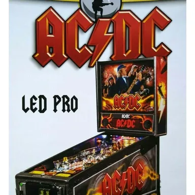 AC/DC Pinball FLYER LED Pro Edition 2013 Original Hard Rock Music Vintage Promo
