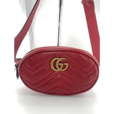 Gucci Red Marmont Belt Bag