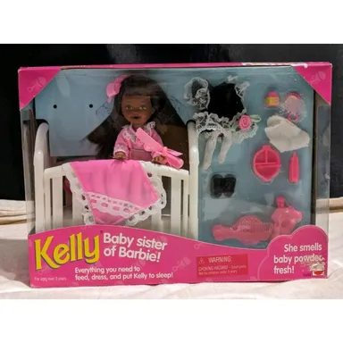 Kelly Sister of Barbie #13256 1994 Crib Playset Mattel African American New NIB