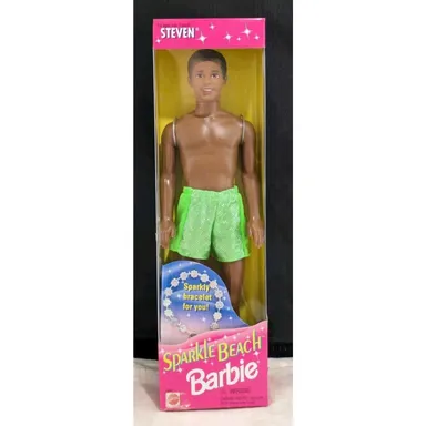 1995 Barbie Sparkle Beach African American Steven #14353 Mattel NRFB