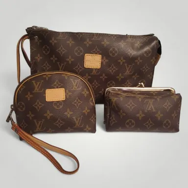 Vintage Pre 1980s Authentic Louis Vuitton Cosmetic Cases- Original Designer Bags