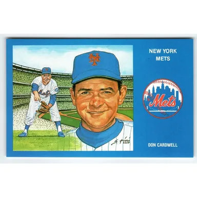 1969 NY Mets Baseball Postcard Susan Rini Don Cardwell Unused Limited Edition