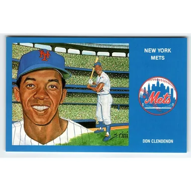 1969 NY Mets Baseball Postcard Susan Rini Don Clendenon Unused Limited Edition