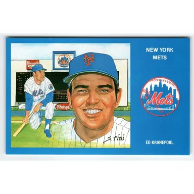 1969 NY Mets Baseball Postcard Susan Rini Ed Kranepool Unused Limited Edition