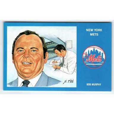 1969 NY Mets Baseball Postcard Susan Rini Ed Murphy Unused Limited Edition