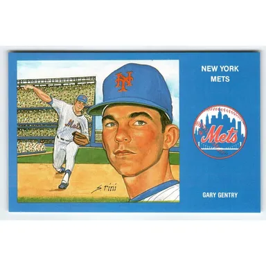 1969 NY Mets Baseball Postcard Susan Rini Gary Gentry Unused Limited Edition
