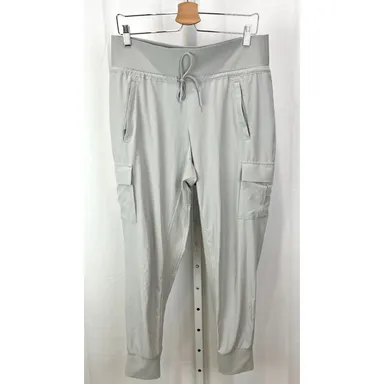 ATHLETA Sutton Jogger Pants 405713 Cargo Zip Pockets Featherweight Gray Size 10