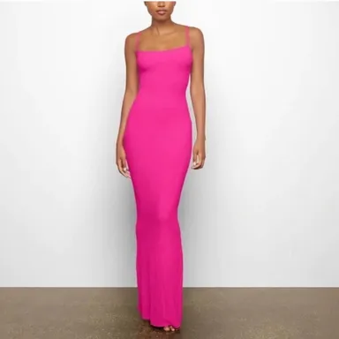 SKIM Dress, Long Slip, NWT, Sold Out Online! Ribbed Fabric, Hot Pink, Size 3X