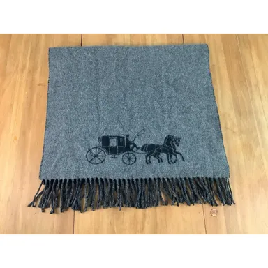 Coach 100% Wool Reversible Oversized Scarf