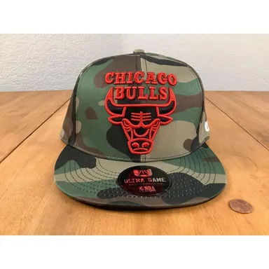 New Ultra Game NBA Chicago Bulls Camo Cap