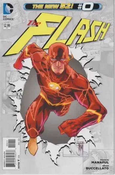 The Flash #0 - 2012 The New 52 KEY 1st App Reverse Flash (Daniel West) SIGNED BY BRIAN BUCCELLATO - Box C-181