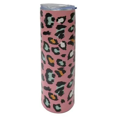 Leopard Print Pink Stainless Steel Travel Mug 21.6 oz nwt Barbie Barbiecore