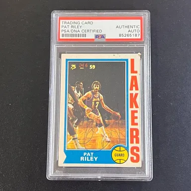 1969 Topps Rulers #31 Pat Riley signed card PSA/DNA AUTO Slabbed Autographed Lak