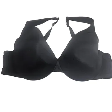 Cacique Womens Sz 42C Lightly Padded Classic T Shirt Bra Solid Black