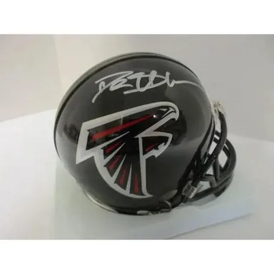 Deion Sanders of the Atlanta Falcons signed autographed mini football helmet GT