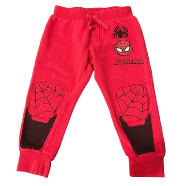 Marvel Kids Spiderman Toddler Red Spider Web Joggers Sweatpants Size 2T