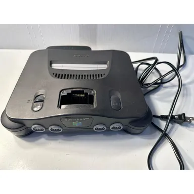 Nintendo 64 Video Game Console Black with Power Supply Black NUS-001 Works