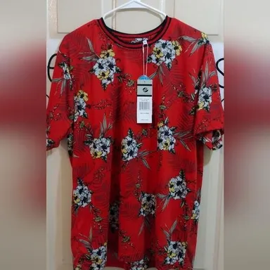 Fresh Prints of Bel Air T-shirt Men's XL Red Floral
