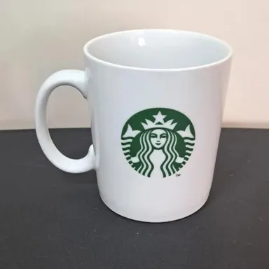 Starbucks White Ceramic Green Logo Coffee Mug
