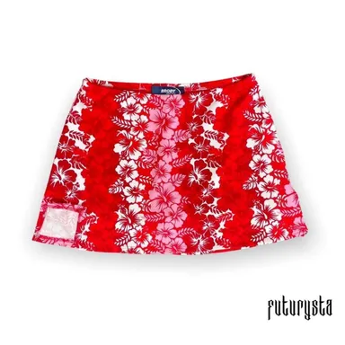 Vintage Pink & Red Mini Skirt 