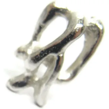 Silver Tone Male Modernist Tie Tack Lapel Pin Vintage Accessories