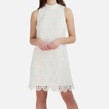 NWT Petites Womens Lace Knee Cocktail And Party Dress Size 10