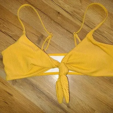 NEW Small Women's Yellow Bikini Bathing Suit Top Ladies Swimwear Beach Pool