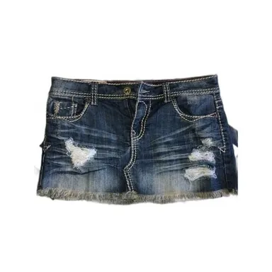 1st Kiss Distressed Jean Mini Skirt 3