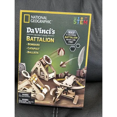 National Geographic Da Vinci's Inventions. Battalion.New In Open Box!Complete