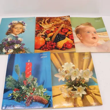 Ideals Magazine 1955 Lot of 5 Christmas Easter Summer Thanksgiving Childrens