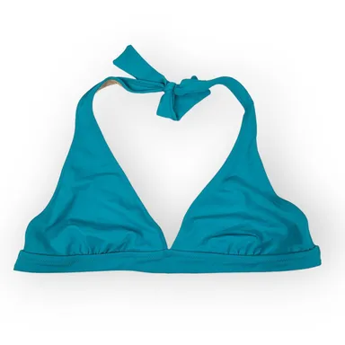 J. Crew Factory Halter bikini top Swimsuit Blue Women's Size L Style C0109