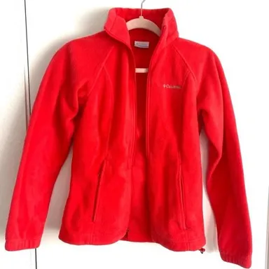 Columbia Red Fleece Zip Up Jacket XS