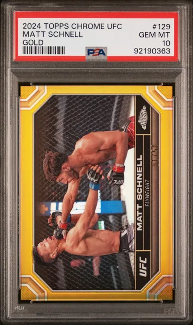 2024 Topps Chrome UFC 01/50 Matt Schnell #129 PSA 10 