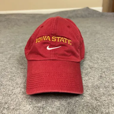 Iowa State Cyclones Men Hat Cap Strapback Red Nike Adjustable Logo NCAA Football