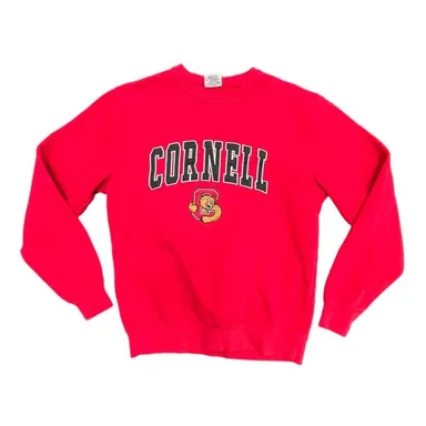 Y2K Cornell University Pullover Red Crewneck Sweatshirt Sz M