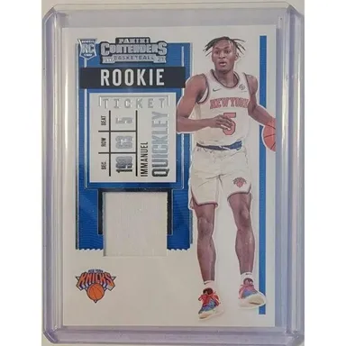 2020-21 Panini Contenders Rookie Ticket Jersey #RS-IQK Immanuel Quickley