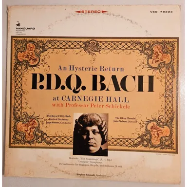 Professor Peter Schickele, P.D.Q. Bach - An Hysteric Return P.D.Q. Bach Carnegie