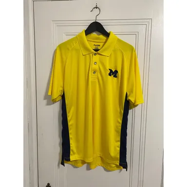 Michigan Wolverines Golf Polo Shirt Men's Size Large