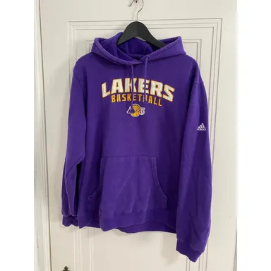 LA Lakers Purple Adidas Hoodie Sweatshirt