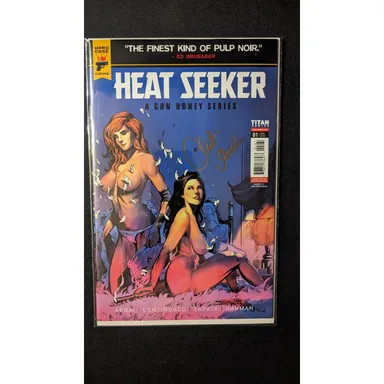 Heat Seeker #1 : A Gun Honey Series Signed by Charles Ardai w/COA Cover F