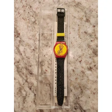 1993 Standard Swatch Watch DOTCHAIR GR115 new old stock in case with paperwork 