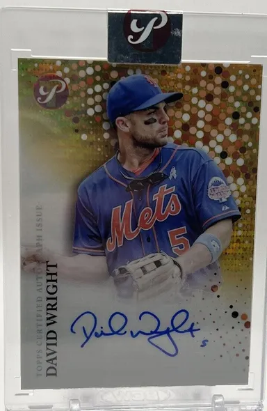 2022 Topps Pristine Gold Refractor David Wright Mets AUTO 45/50