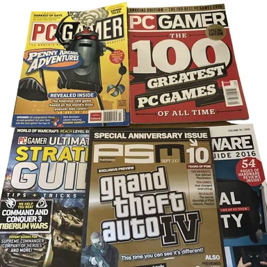 PC Gamer Magazine Lot Of 5 Grand Theft Auto Oblivion