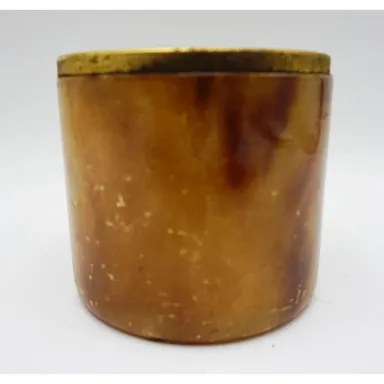 Amber Colored Glass Votive Tea Light Candle Holder from Gimbels Department Store