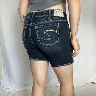 Silver Suki Shorts Dark Wash Size 30